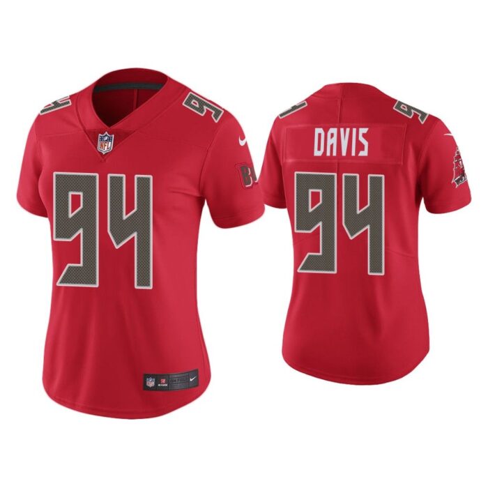 Women Color Rush Limited Khalil Davis Tampa Bay Buccaneers Red Jersey