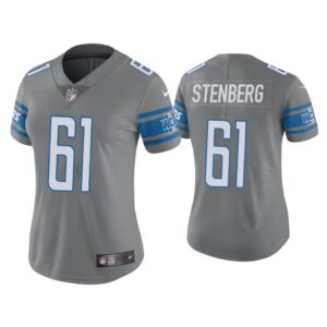 Women Color Rush Limited Logan Stenberg Detroit Lions Steel Jersey