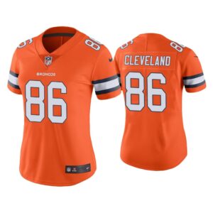 Women Color Rush Limited Tyrie Cleveland Denver Broncos Orange Jersey