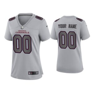 Women Custom Arizona Cardinals Gray Atmosphere Fashion Game Jersey