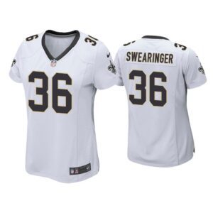 Women D.J. Swearinger New Orleans Saints White Game Jersey