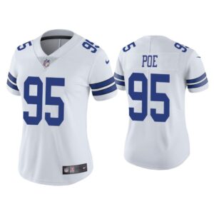 Women Dallas Cowboys Dontari Poe Vapor Limited White Jersey