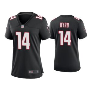 Women Damiere Byrd Atlanta Falcons Black Throwback Game Jersey