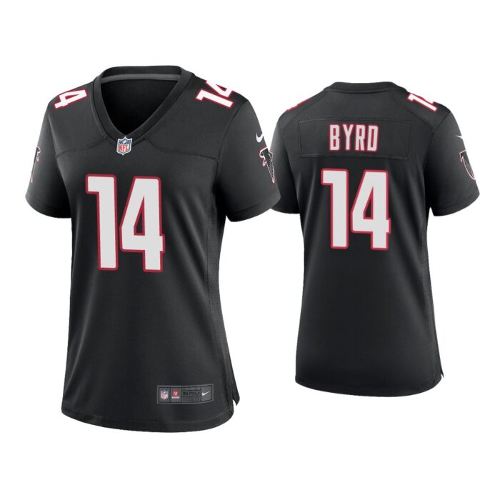 Women Damiere Byrd Atlanta Falcons Black Throwback Game Jersey