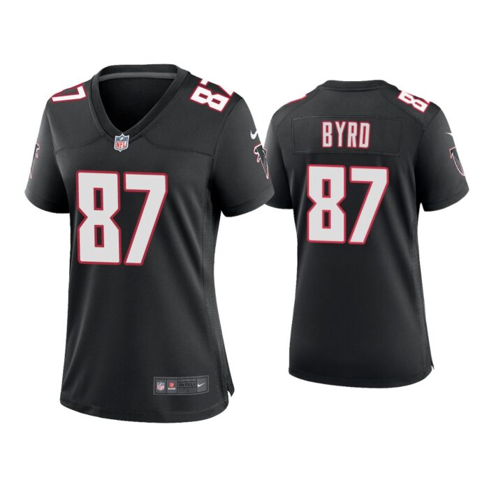 Women Damiere Byrd Atlanta Falcons Black Throwback Game Jersey