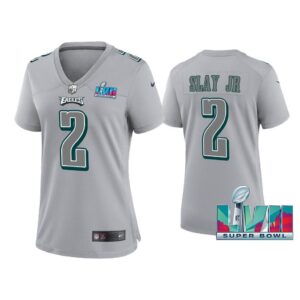 Women Darius Slay Jr Philadelphia Eagles Super Bowl LVII Gray Atmosphere Jersey