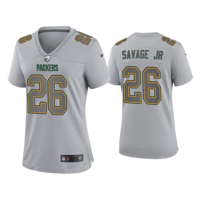 Women Darnell Savage Jr. Green Bay Packers Gray Atmosphere Fashion Game Jersey