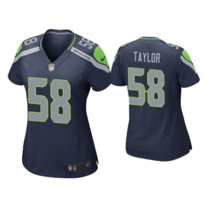 Women Darrell Taylor Seattle Seahawks Navy Game Jersey