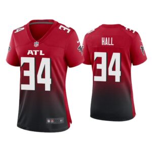 Women Darren Hall Atlanta Falcons Red Alternate Game Jersey