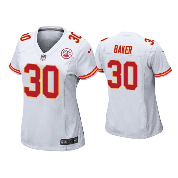 Women Deandre Baker Kansas City Chiefs White Game Jersey