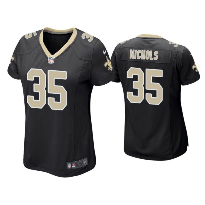 Women Deatrick Nichols New Orleans Saints Black Game Jersey