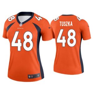 Women Derrek Tuszka Denver Broncos Orange Legend Jersey