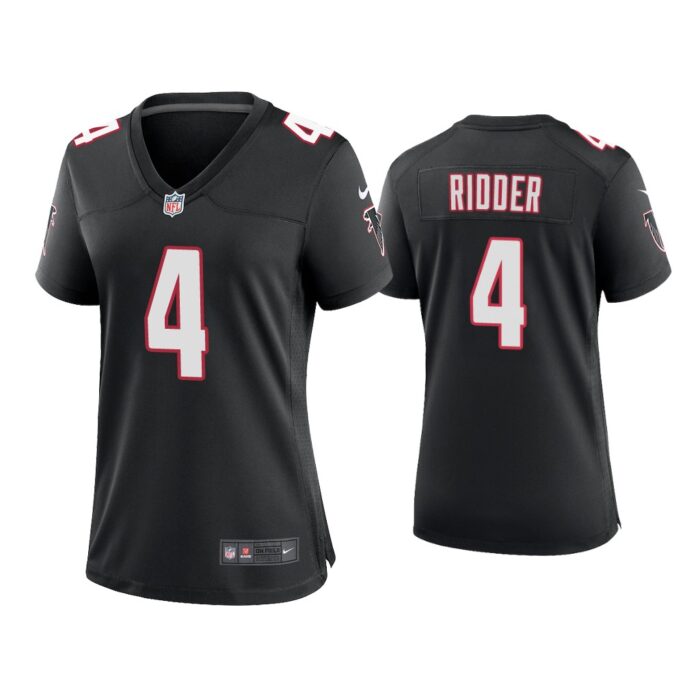 Women Desmond Ridder Atlanta Falcons Black Throwback Game Jersey