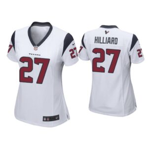 Women Dontrell Hilliard Houston Texans White Game Jersey