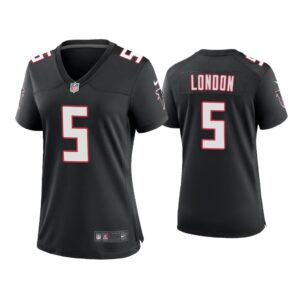 Women Drake London Atlanta Falcons Black Throwback Game Jersey