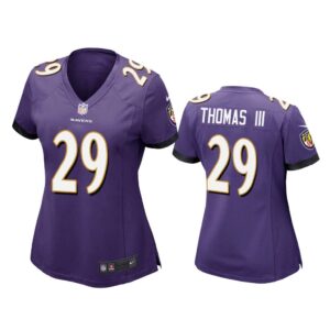 Women Earl Thomas Baltimore Ravens Purple Game Jersey