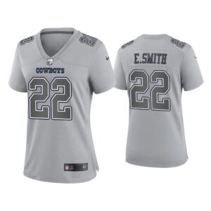 Women Emmitt Smith Dallas Cowboys Gray Atmosphere Fashion Game Jersey