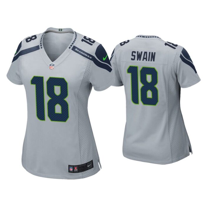 Women Freddie Swain Seattle Seahawks Gray Game Jersey