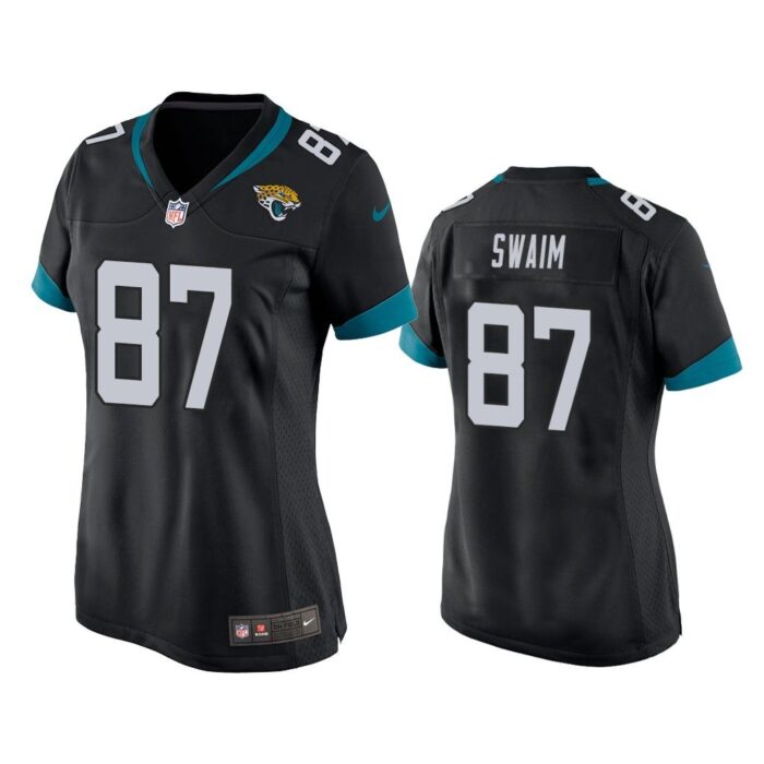 Women Geoff Swaim #87 Jacksonville Jaguars Black Game Jersey