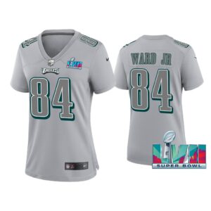 Women Greg Ward Jr. Philadelphia Eagles Super Bowl LVII Gray Atmosphere Jersey