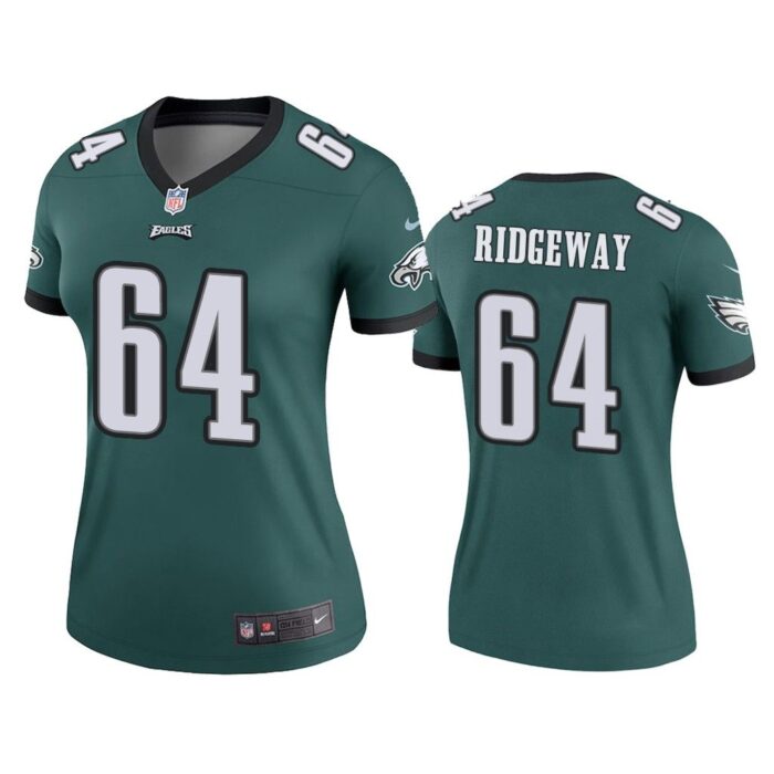 Women Hassan Ridgeway #64 Philadelphia Eagles Green Legend Jersey