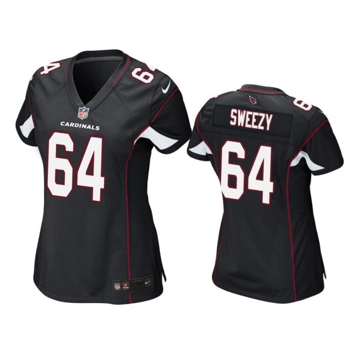 Women J.R. Sweezy #64 Arizona Cardinals Black Game Jersey