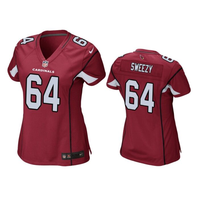 Women J.R. Sweezy #64 Arizona Cardinals Cardinal Game Jersey