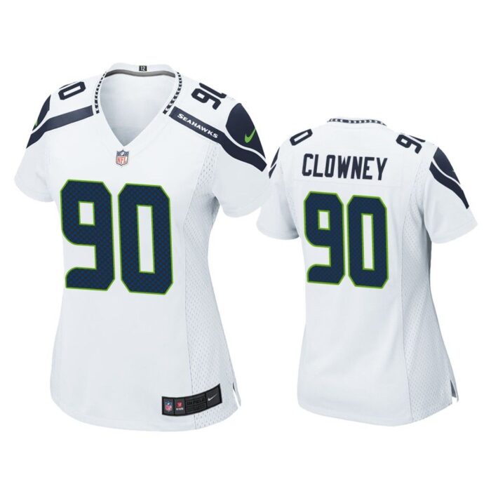 Women Jadeveon Clowney Seattle Seahawks White Game Jersey