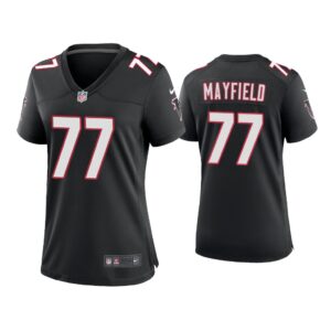 Women Jalen Mayfield Atlanta Falcons Black Throwback Game Jersey