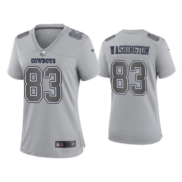 Women James Washington Dallas Cowboys Gray Atmosphere Fashion Game Jersey