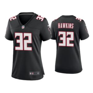 Women Jaylinn Hawkins Atlanta Falcons Black Throwback Game Jersey