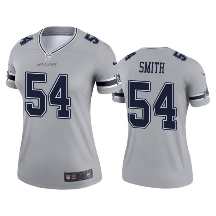 Women Jaylon Smith Dallas Cowboys Silver Inverted Legend Jersey