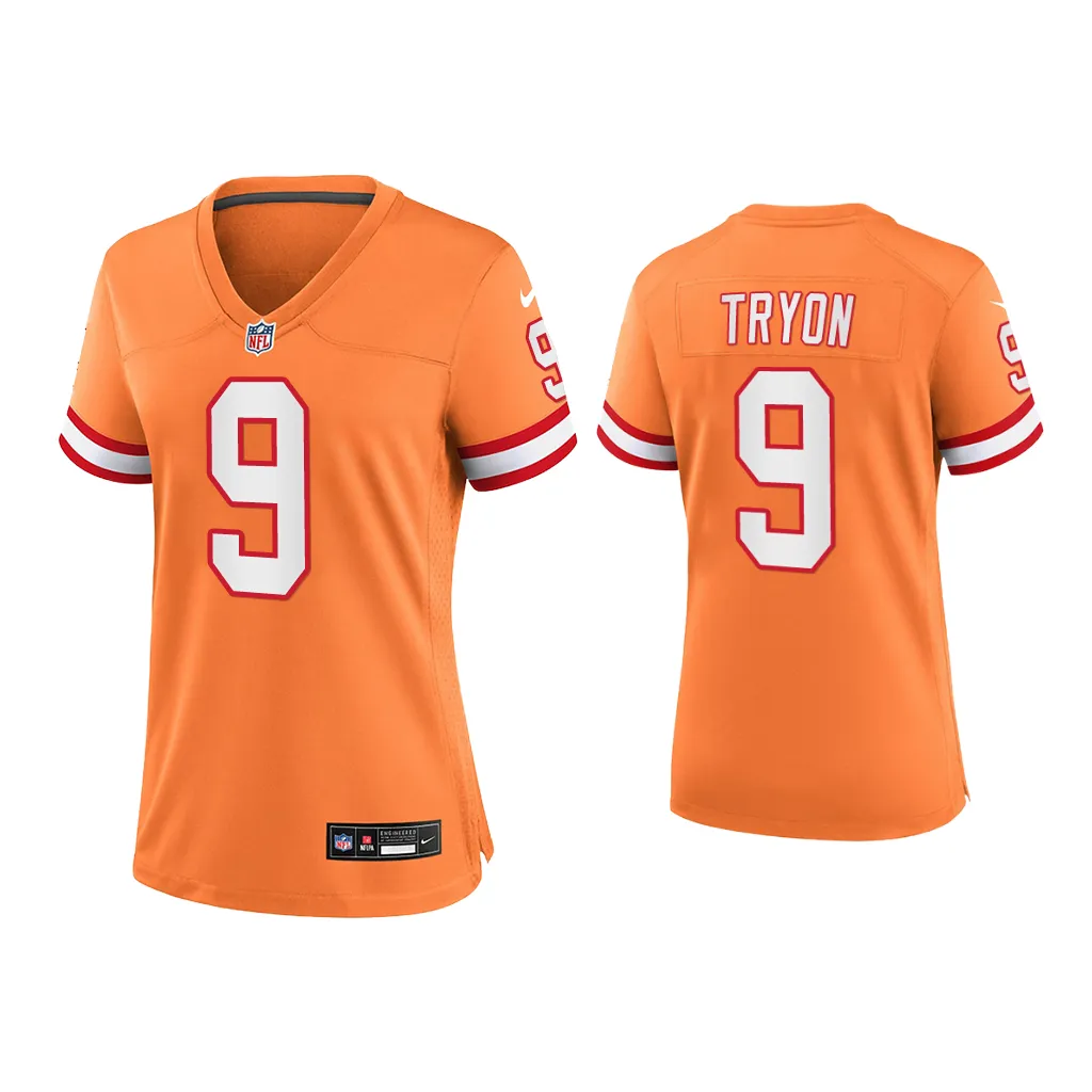 Women Joe Tryon Tampa Bay Buccaneers Orange Throwback Game Jersey