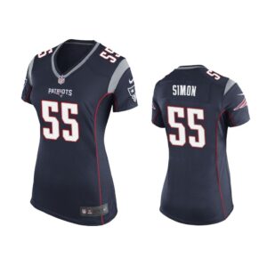 Women John Simon #55 New England Patriots Navy Game Jersey