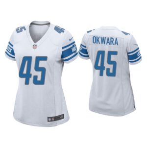 Women Julian Okwara Detroit Lions White Game Jersey