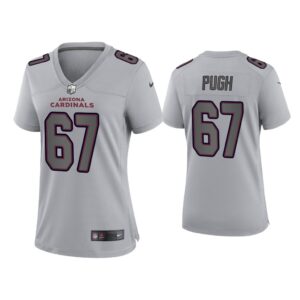 Women Justin Pugh Arizona Cardinals Gray Atmosphere Fashion Game Jersey