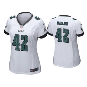 Women K'Von Wallace Philadelphia Eagles White Game Jersey