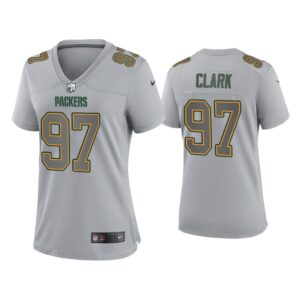 Women Kenny Clark Green Bay Packers Gray Atmosphere Fashion Game Jersey