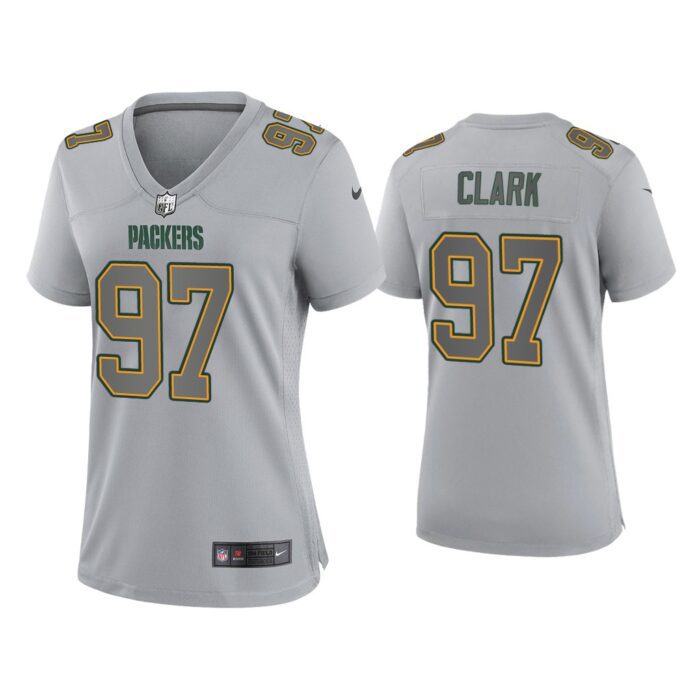 Women Kenny Clark Green Bay Packers Gray Atmosphere Fashion Game Jersey