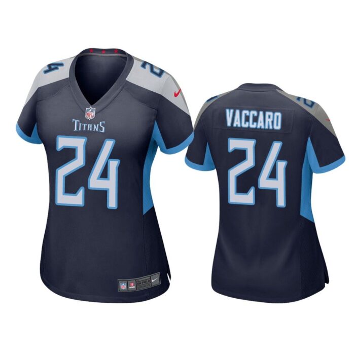 Women Kenny Vaccaro #24 Tennessee Titans Navy Game Jersey