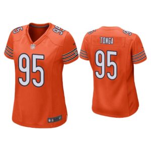 Women Khyiris Tonga Chicago Bears Orange Alternate Game Jersey