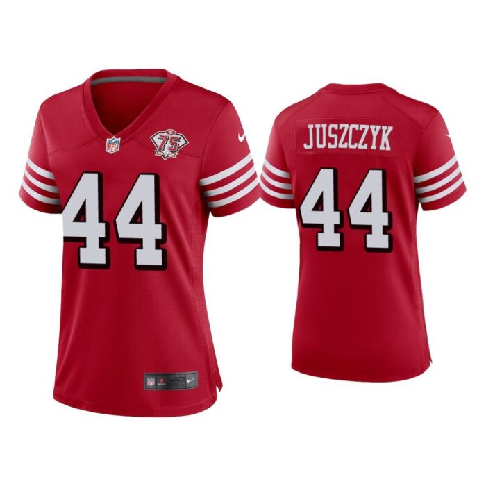 Women Kyle Juszczyk San Francisco 49ers Scarlet 75th Anniversary Alternate Game Jersey