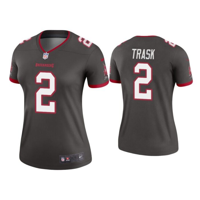 Women Kyle Trask Tampa Bay Buccaneers Pewter Legend Jersey