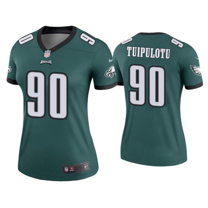 Women Marlon Tuipulotu Philadelphia Eagles Green Legend Jersey