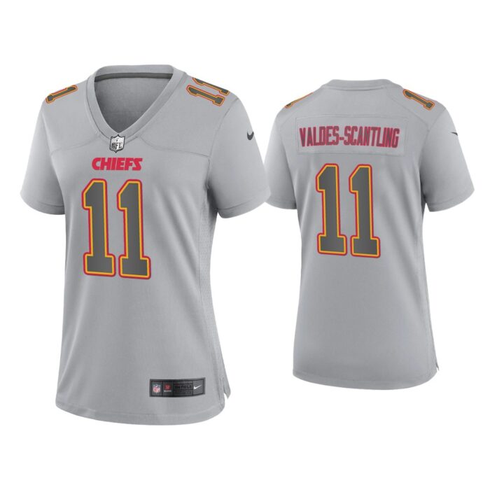 Women Marquez Valdes-Scantling Kansas City Chiefs Gray Atmosphere Fashion Game Jersey