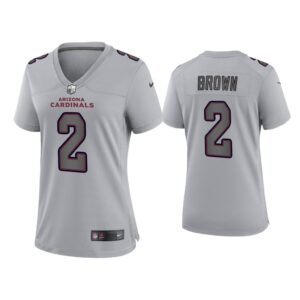 Women Marquise Brown Arizona Cardinals Gray Atmosphere Fashion Game Jersey