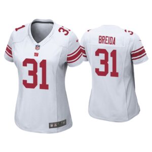 Women Matt Breida New York Giants White Game Jersey