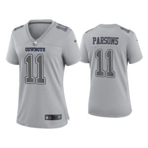 Women Micah Parsons Dallas Cowboys Gray Atmosphere Fashion Game Jersey