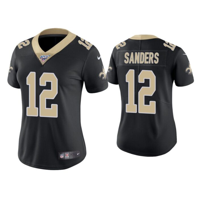 Women New Orleans Saints Emmanuel Sanders Vapor Limited Black Jersey