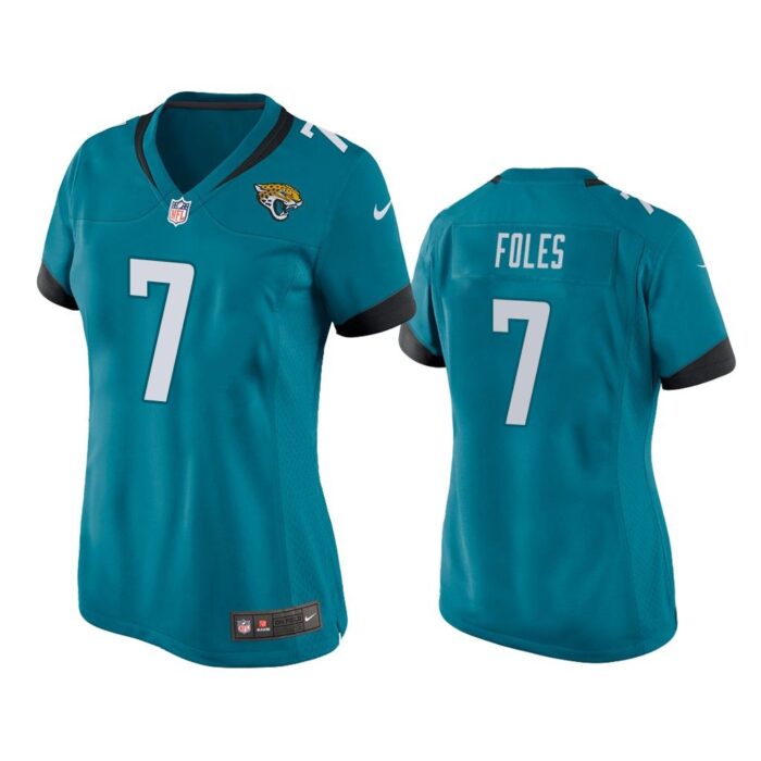 Women Nick Foles #7 Jacksonville Jaguars Teal Game Jersey